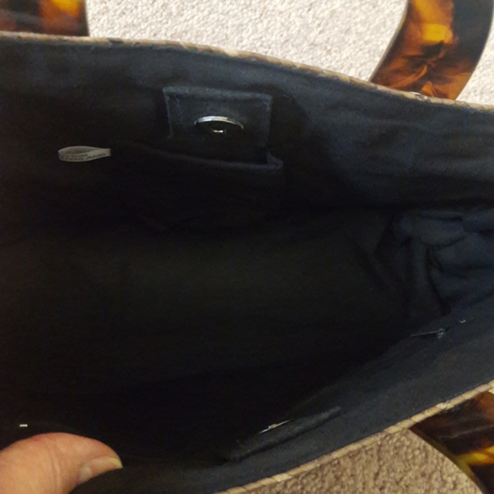 Woven purse with lining from Thailand, NWOT - Picture 4 of 10